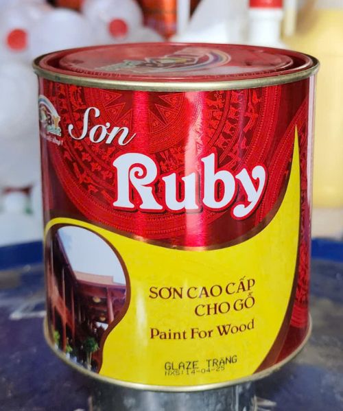 Sơn gỗ Ruby Glaze trắng